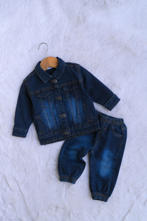 Denim Jacket Set (Dark Blue)