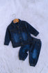 Denim Jacket Set (Dark Blue)