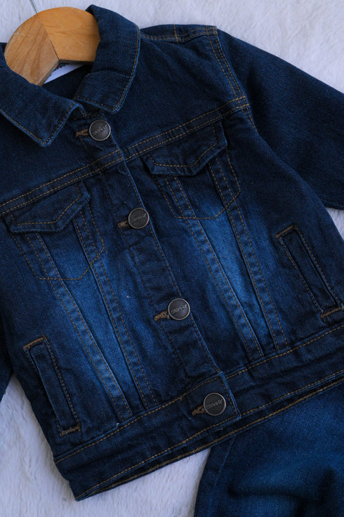 Denim Jacket Set (Dark Blue)