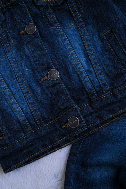 Denim Jacket Set (Dark Blue)