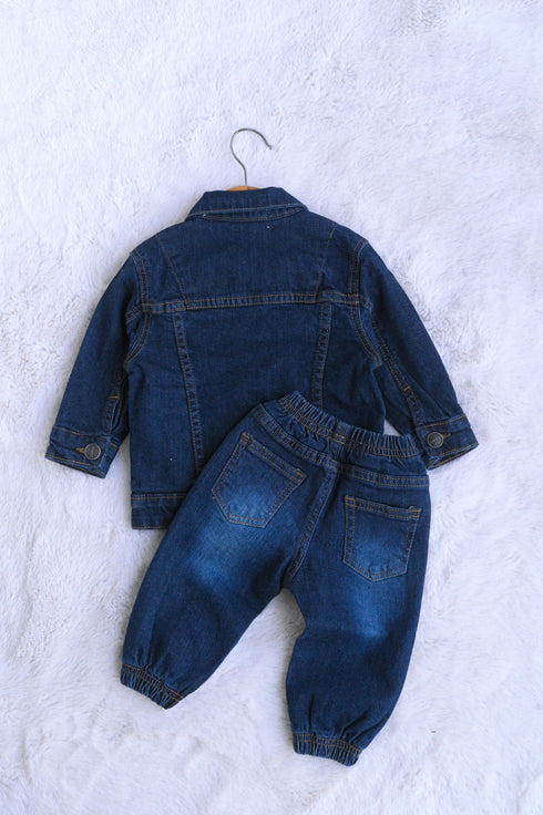 Denim Jacket Set (Dark Blue)