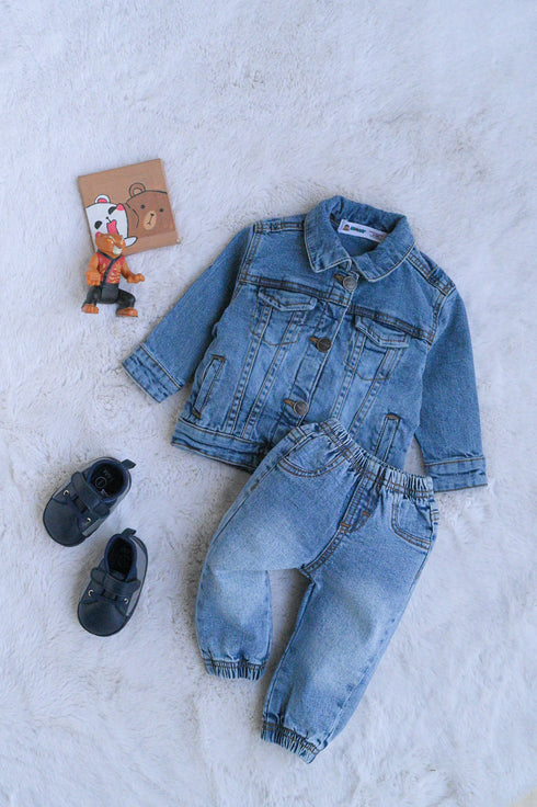 Denim Jacket Set (Light Blue)