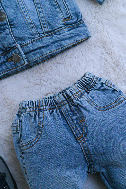 Denim Jacket Set (Light Blue)
