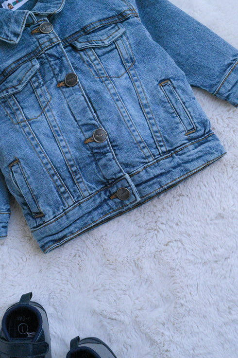 Denim Jacket Set (Light Blue)