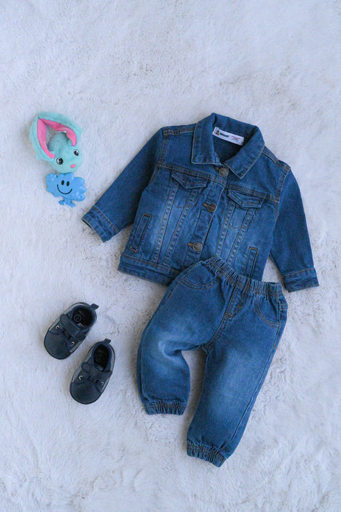 Denim Jacket Set (Medium Blue)
