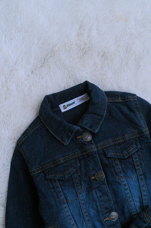 Denim Jacket Set (Dark Blue)