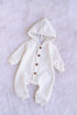Off-White Hooded Jacquard Knit Sleepsuit