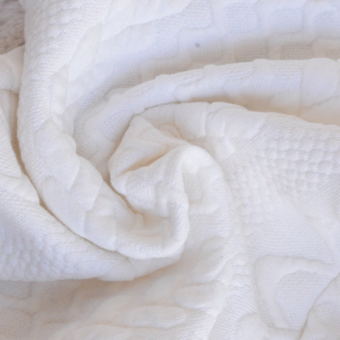 Off-White Hooded Jacquard Knit Sleepsuit