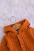 Brown Hooded Jacquard Knit Sleepsuit
