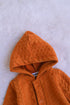 Brown Hooded Jacquard Knit Sleepsuit