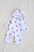 Bear Printed Fleece Hooded Sleepsuit