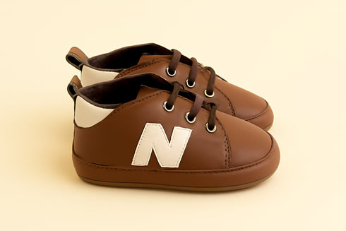 Dark Brown Baby Sneakers