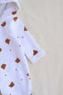 Bear Printed Fleece Hooded Sleepsuit
