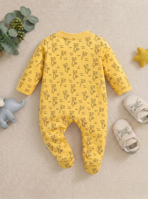 Palm Meadow Interlock Footed Sleepsuit