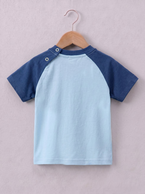 Playful Dino Raglan Interlock Short Set