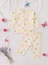 Little Ocean Full Sleeve Night Suit (Light Orange)