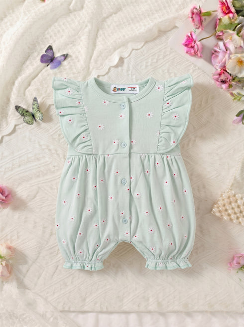 Daisy Dream Front Open Frill Romper