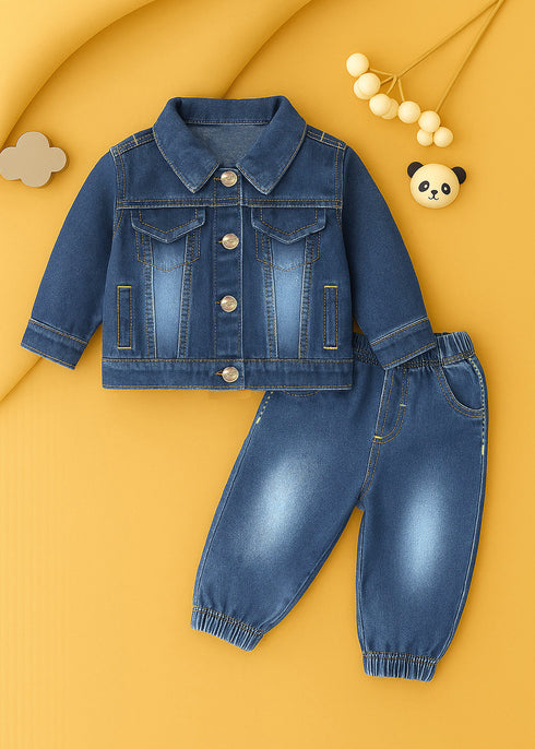 Denim Jacket Set (Medium Blue)