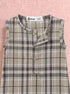 Brown Plaid Henley Romper