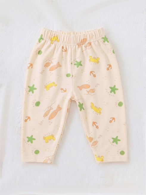 Little Ocean Full Sleeve Night Suit (Light Orange)
