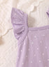 Lilac Polka Dot Frilled Romper