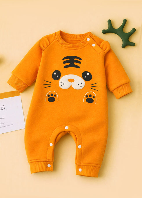 Bear Buddy Cuddle Snap-Button Sleepsuit (Orange)
