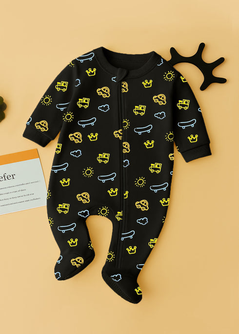 Tiny Adventurer Fleece Footed Sleepsuit