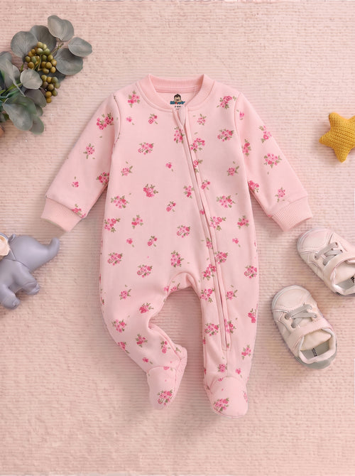 Ditsy Floral Fleece Footed Sleepsuit