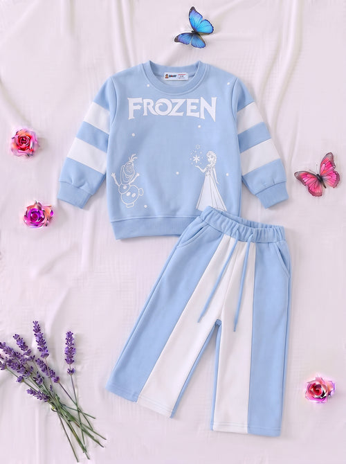 Frozen Snow Color-Block Fleece Sweatshirt Set