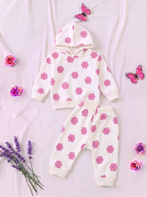 Pretty Bloom Fleece Hooded Set