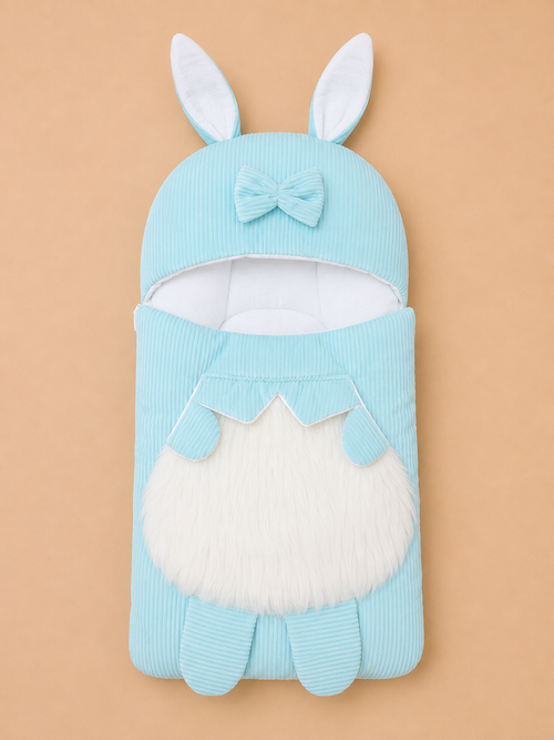 Cozy Baby Bow Sleeping Carry Nest (Sea Green)