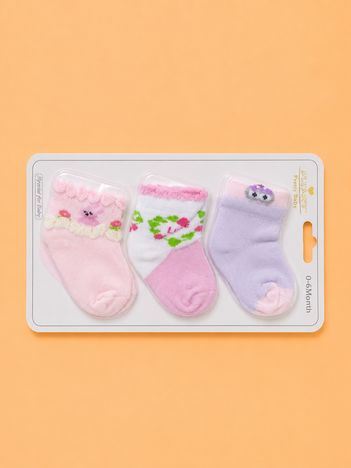 3 Pcs Baby Socks Gift Set