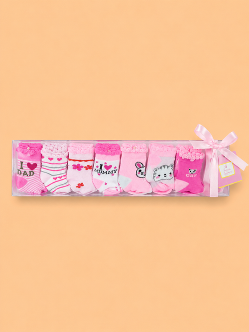 7 Pcs Baby Socks Gift Set