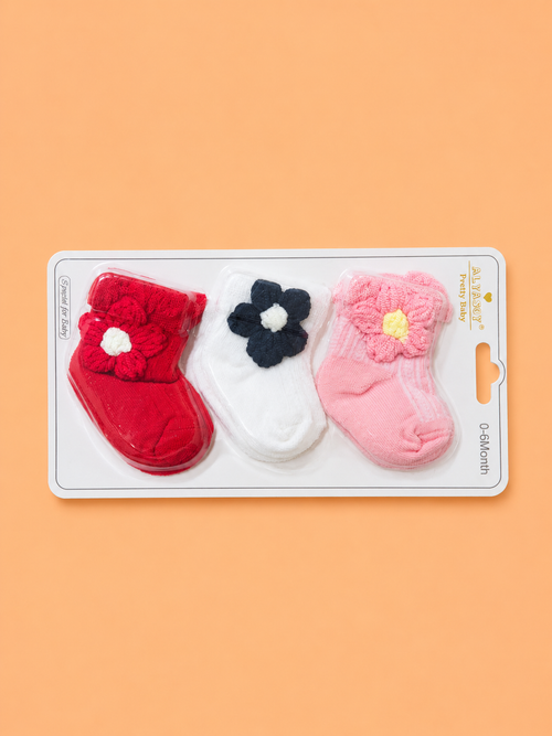 3 Pcs Baby Socks Gift Set