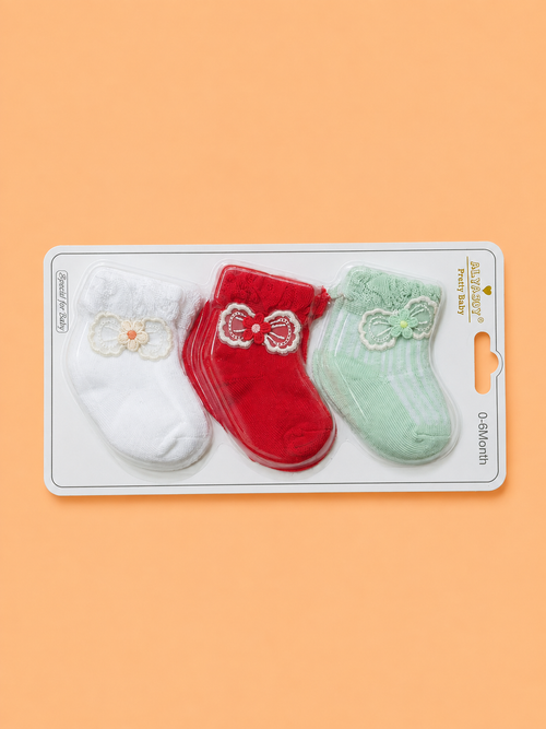3 Pcs Baby Socks Gift Set