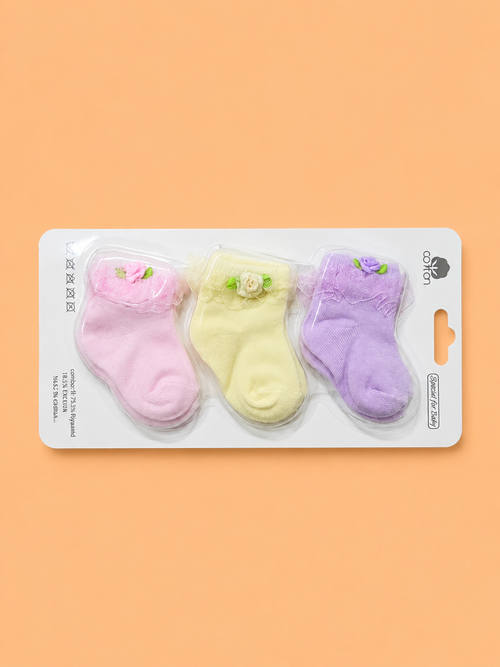 3 Pcs Baby Socks Gift Set