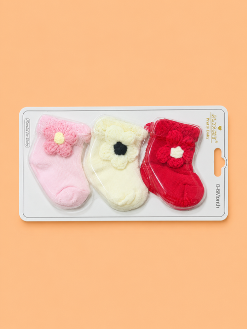 3 Pcs Baby Socks Gift Set