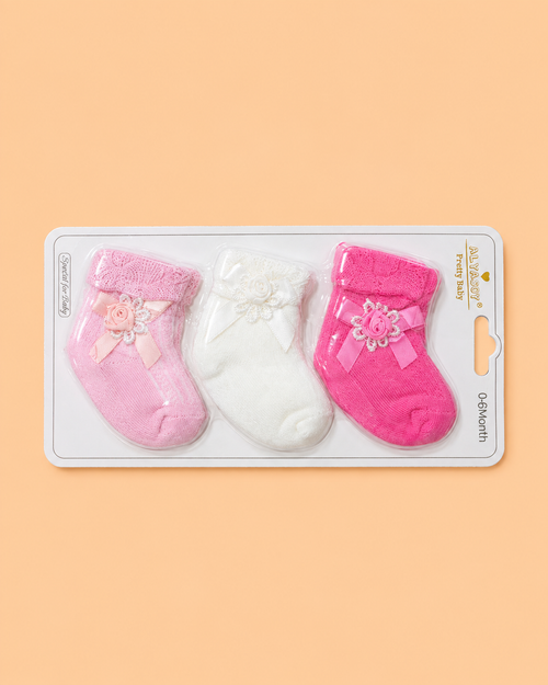 3 Pcs Baby Socks Gift Set