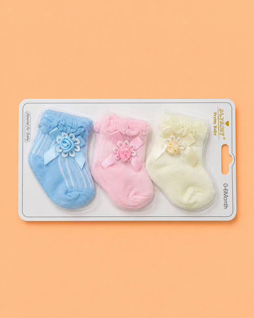 3 Pcs Baby Socks Gift Set