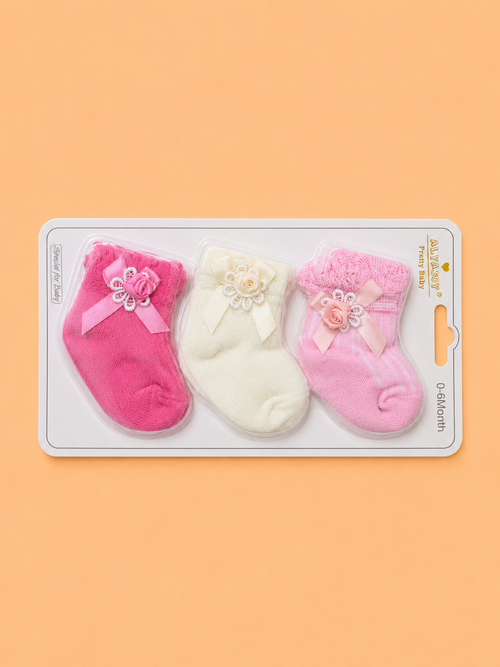 3 Pcs Baby Socks Gift Set