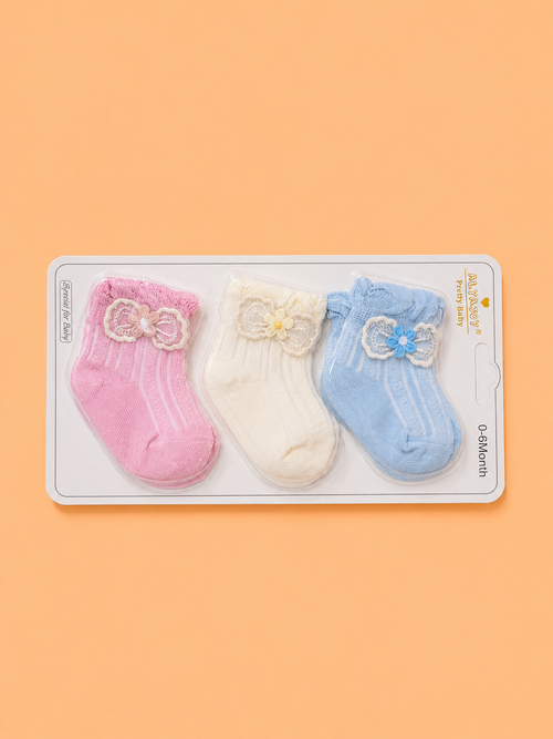 3 Pcs Baby Socks Gift Set
