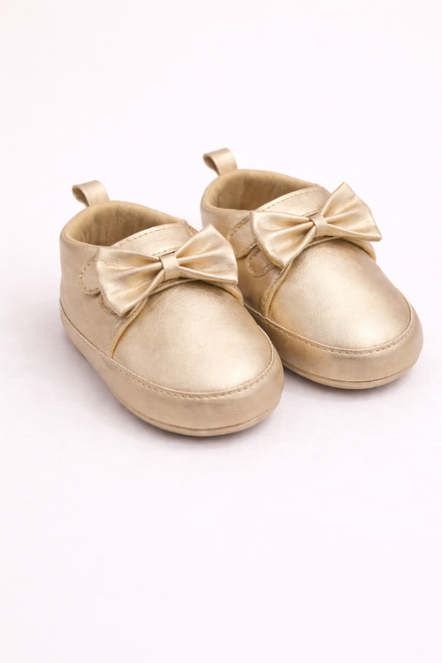 Golden Baby Bow Sneakers