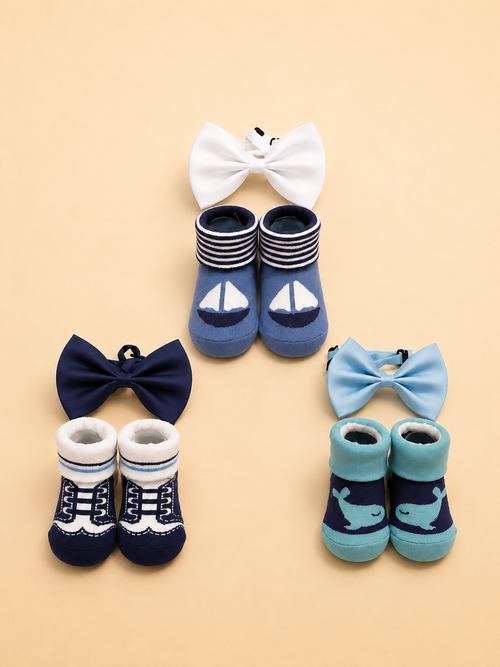 Baby 6-Pcs Headband & Sock Gift Set