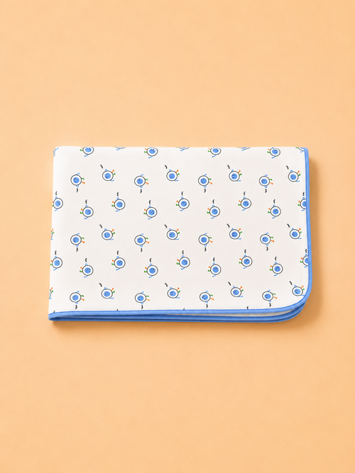 Blue Waterproof Baby Changing Sheet (69 × 96 cm)