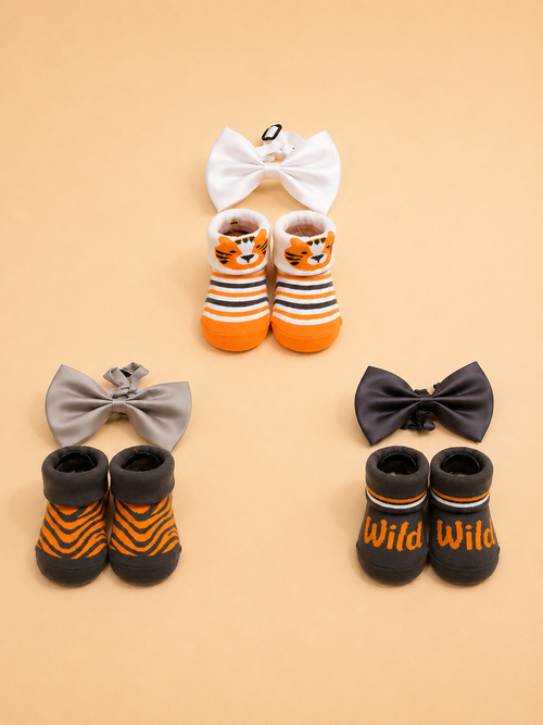 Baby 6-Pcs Headband & Sock Gift Set