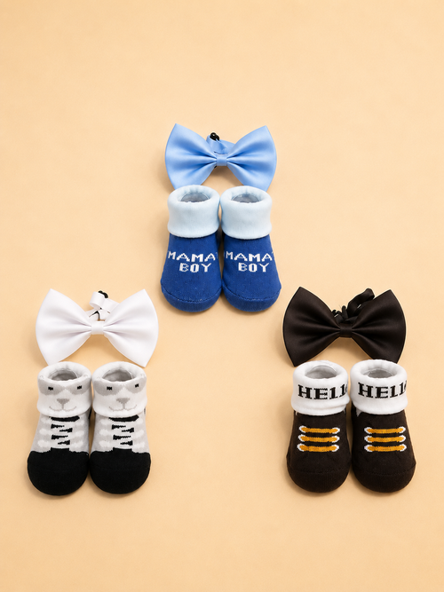 Baby 6-Pcs Headband & Sock Gift Set