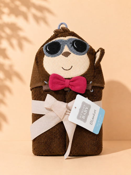 Dapper Monkey Baby Hooded Bath Towel (76x76)