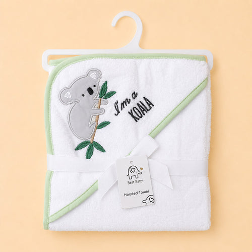 I'm Koala Embroidered Baby Hooded Bath Towel (76x76)