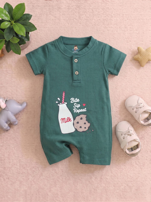 Milk & Cookie Henley Romper
