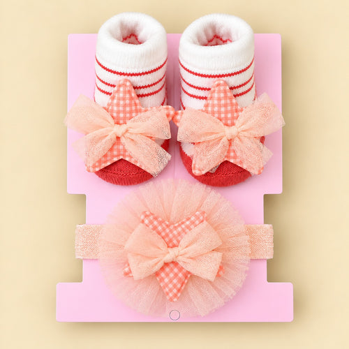 2-Pcs Baby Headband & Sock Gift Set